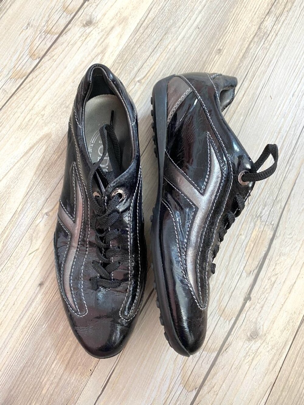 Tods Black Sneakers Size 6.5